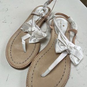 Kate Spade White Bow Sandals/Bridal